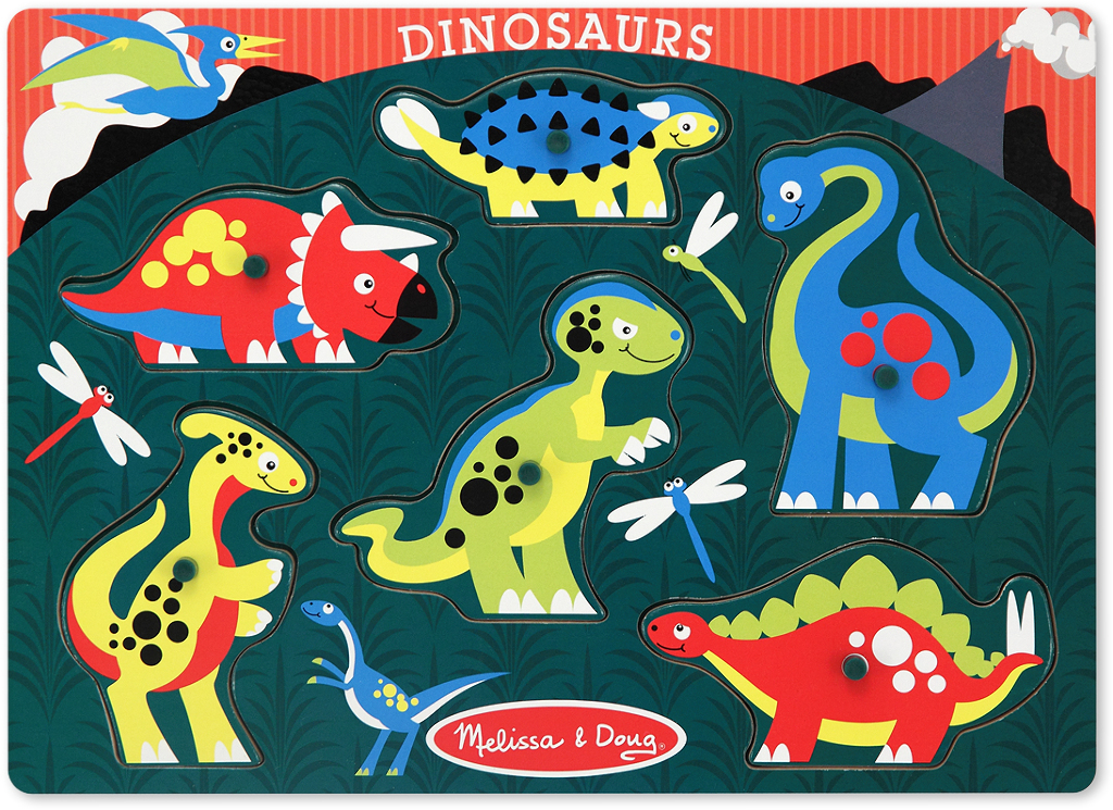 Wholesale Melissa & Doug Dinosaurs Peg Puzzle(48x$6.33)