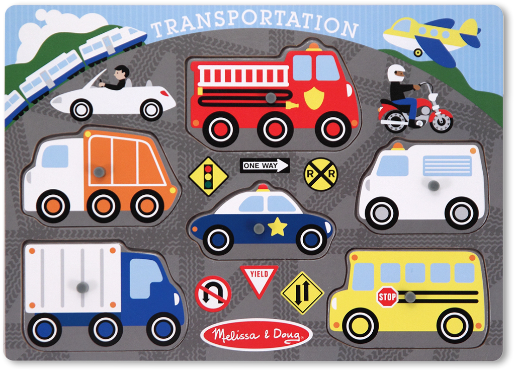 Wholesale Melissa & Doug Transportation Peg Puzzle(48x$6.33)