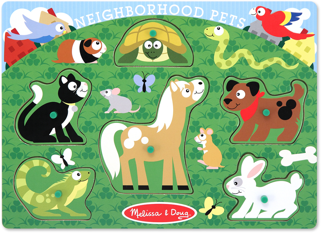 Wholesale Melissa & Doug Neighborhood Pets Peg Puzzle(48x$6.33)