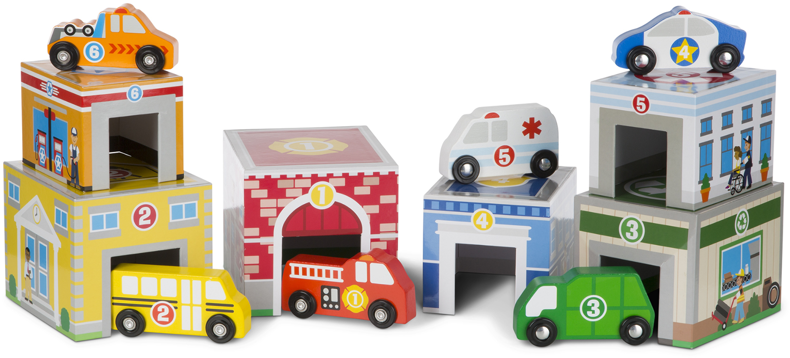 Melissa & Doug Nesting & Sorting Buildings & Vehicles(6x$19.78)
