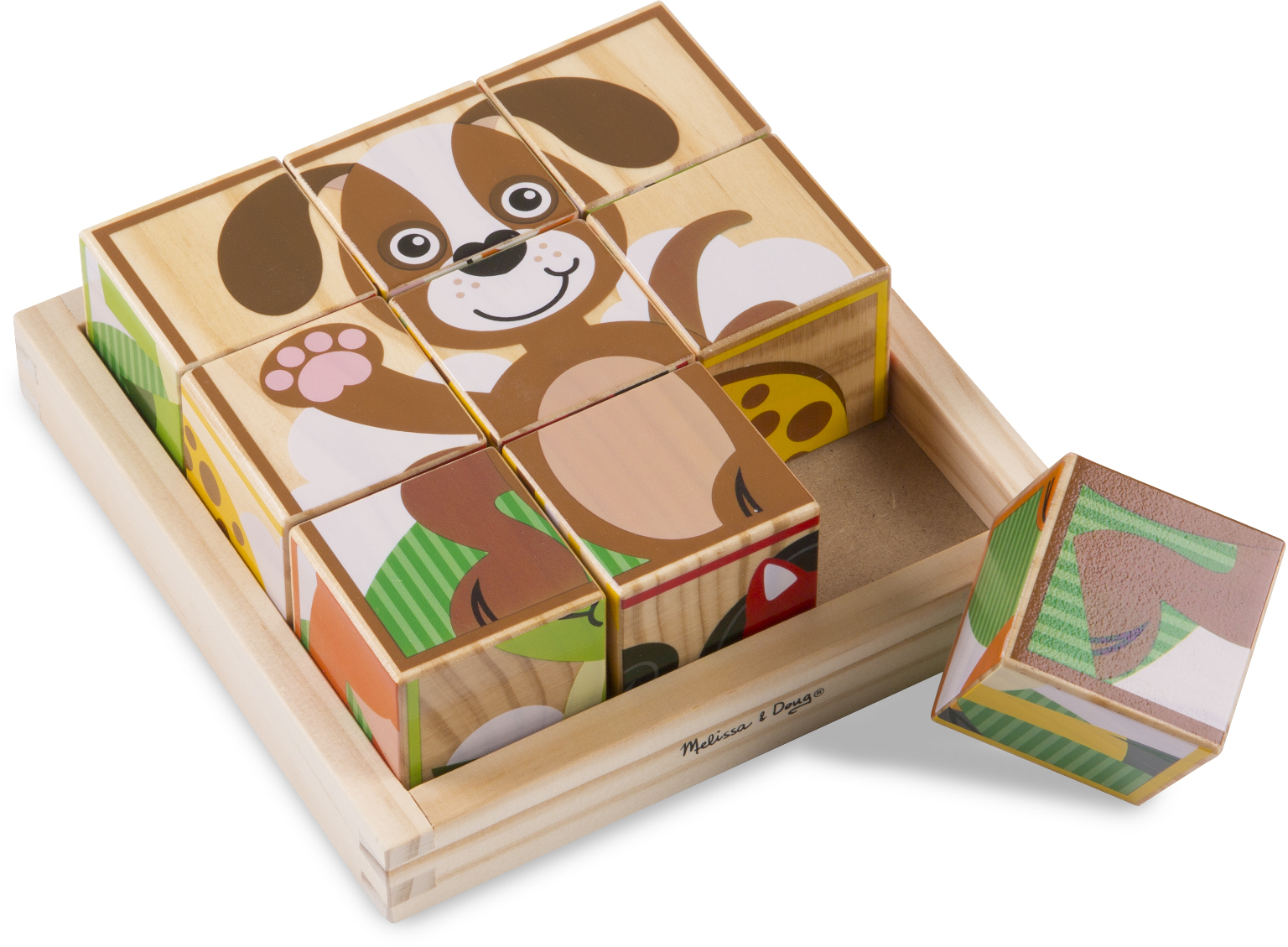 Melissa & Doug My First Wooden Cube Puzzle - Animals(12x$7.94)