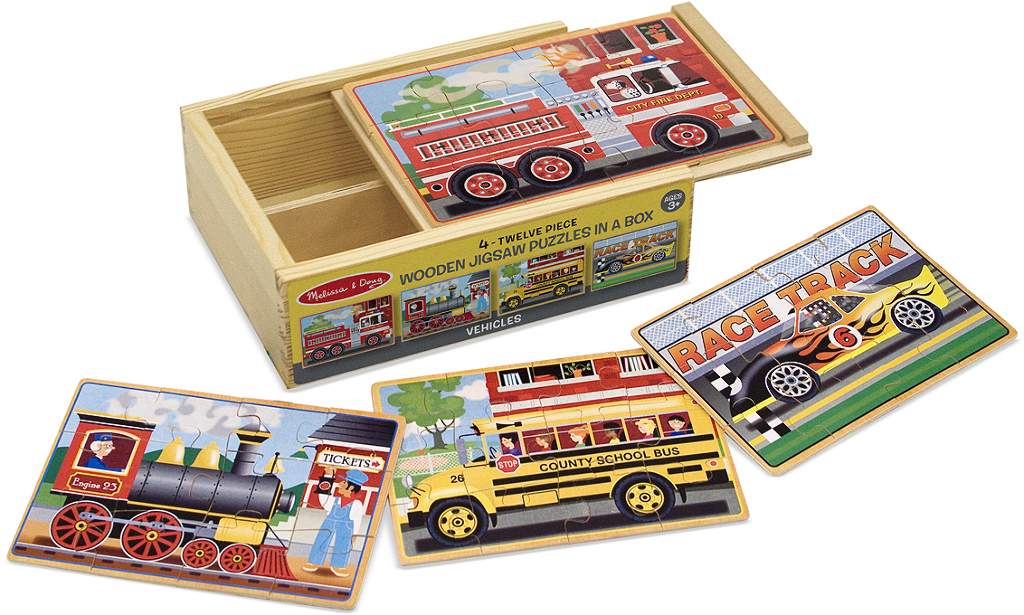 Wholesale Melissa & Doug Vehicle Puzzles In a Box(24x$9.48)