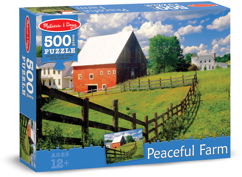 Melissa & Doug Peaceful Farm Cardboard Jigsaw- 500 Piece(12x$7.94)