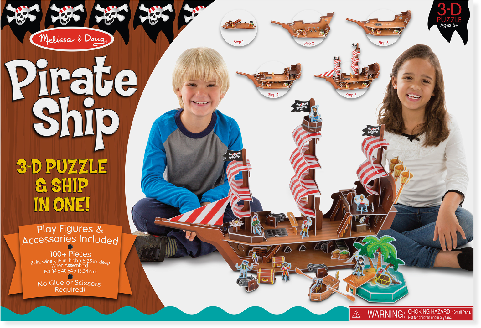 Wholesale Melissa & Doug Pirate Ship 3D Puzzle(12x$7.94)