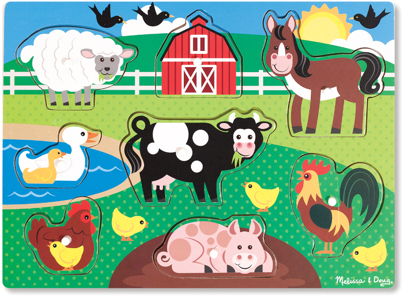 Wholesale Melissa & Doug Farm Peg Puzzle(48x$6.33)