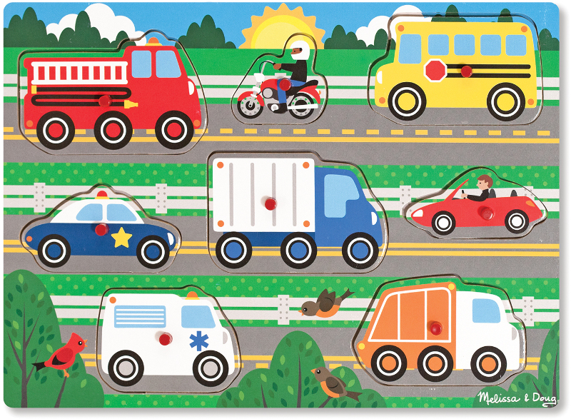 Wholesale Melissa & Doug Vehicles Peg Puzzle(48x$6.33)