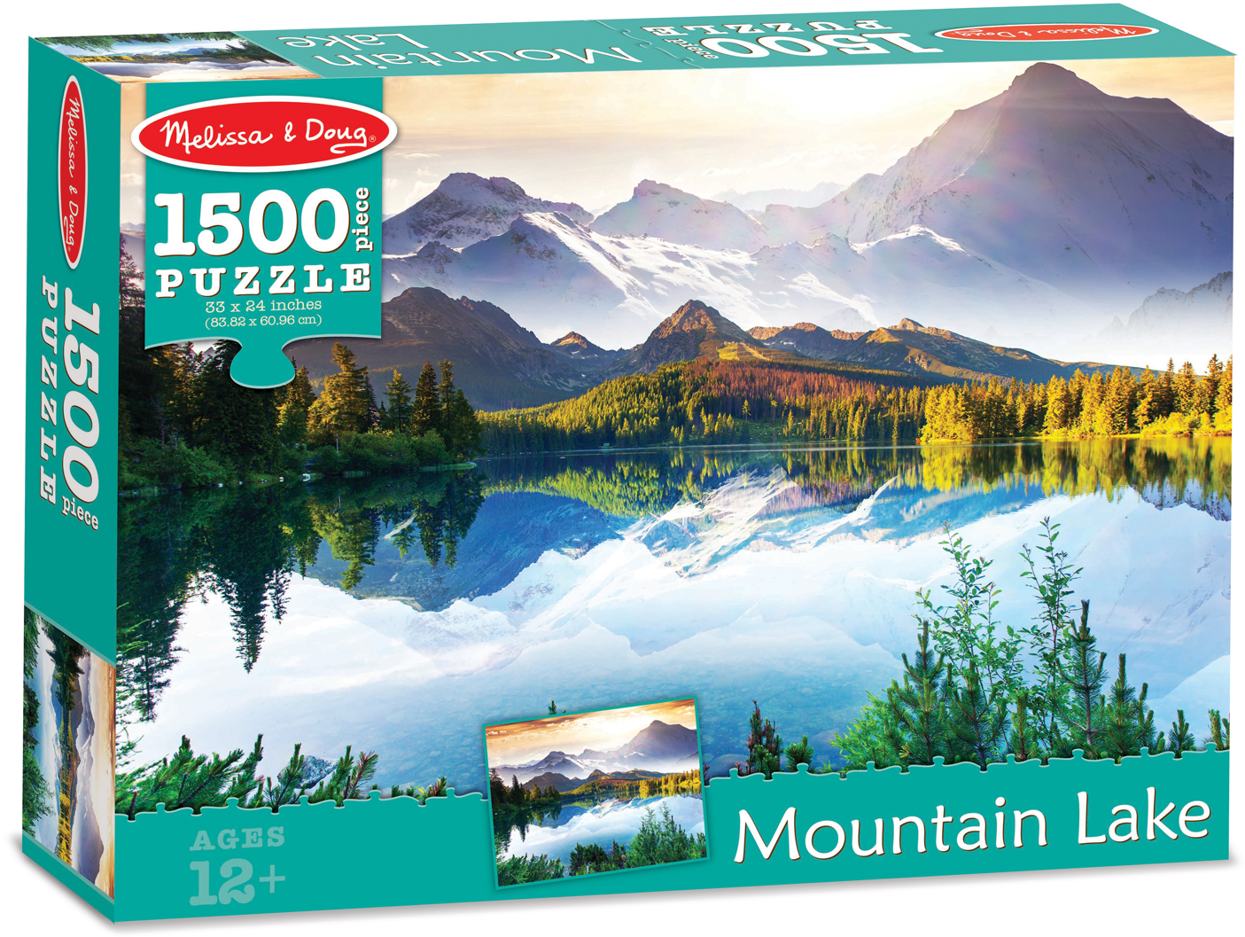 Melissa & Doug 1500 PC Mountain Lake Cardboard Jigsaw(6x$11.85)