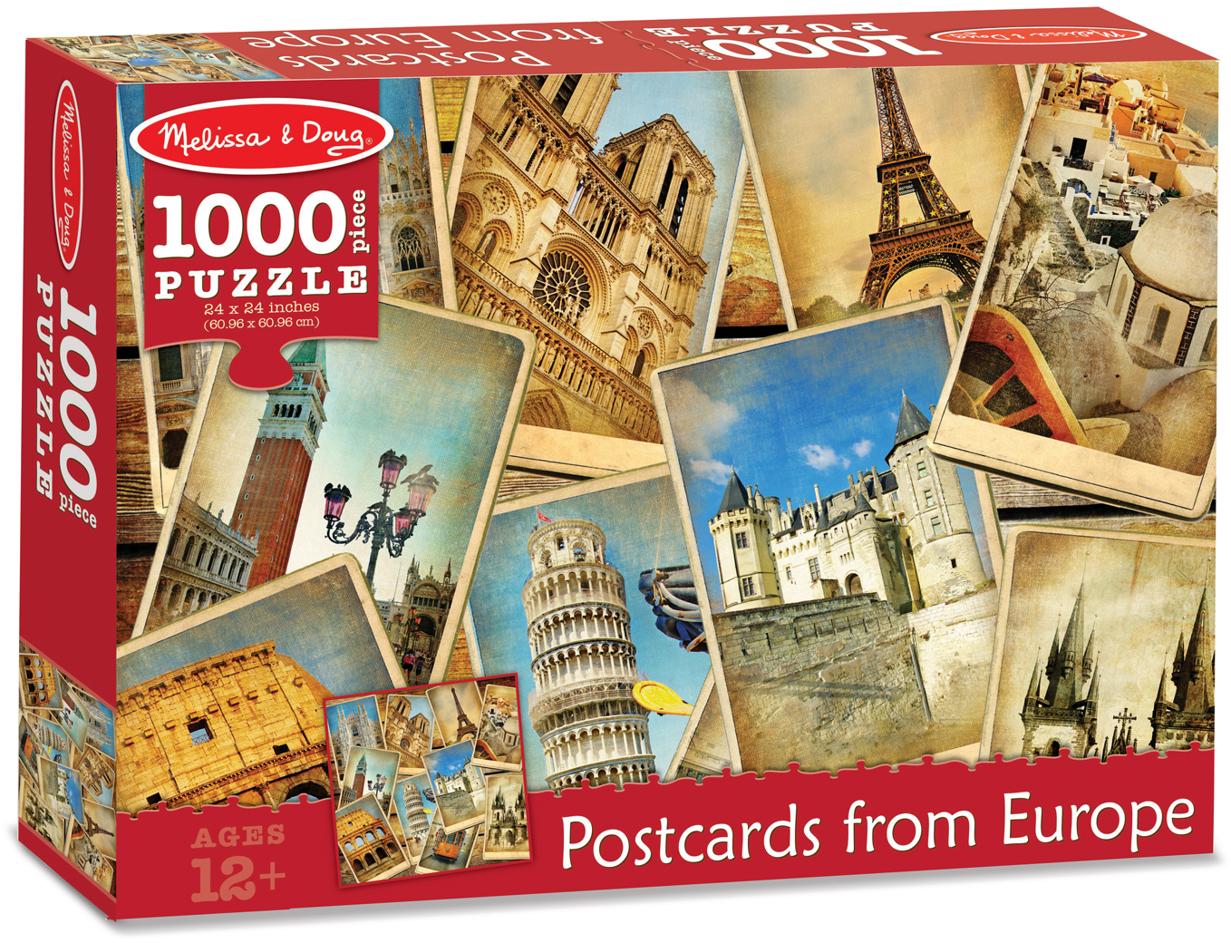 Melissa & Doug 1000 PC Postcards From Europe Cardboard Jigsa(6x$10.30)