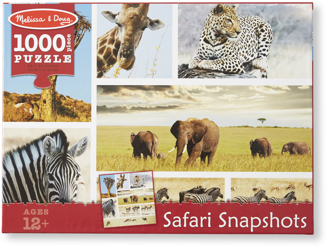 Melissa & Doug 1000 PC Safari Snapshots Cardboard Jigsaw(6x$10.30)