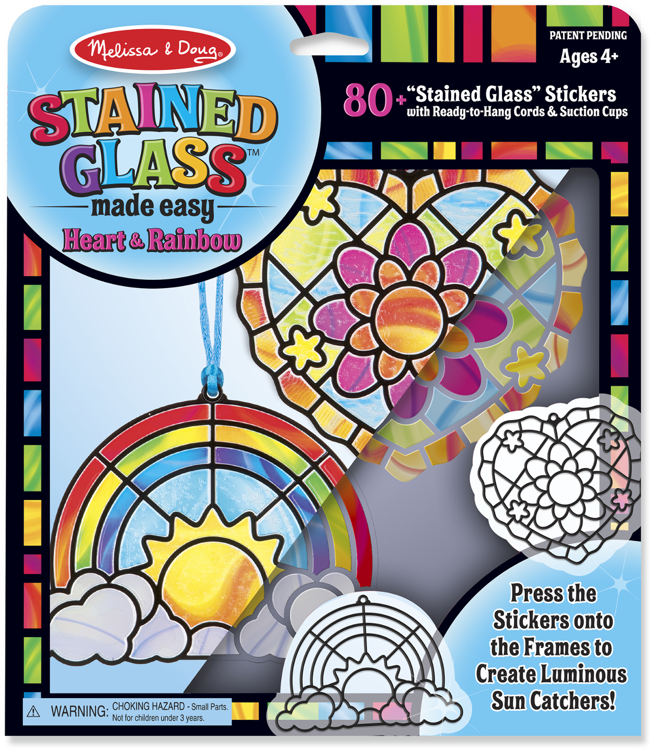 Melissa & Doug Stained Glass Made Easy - Rainbow & Hearts Or(24x$7.94)