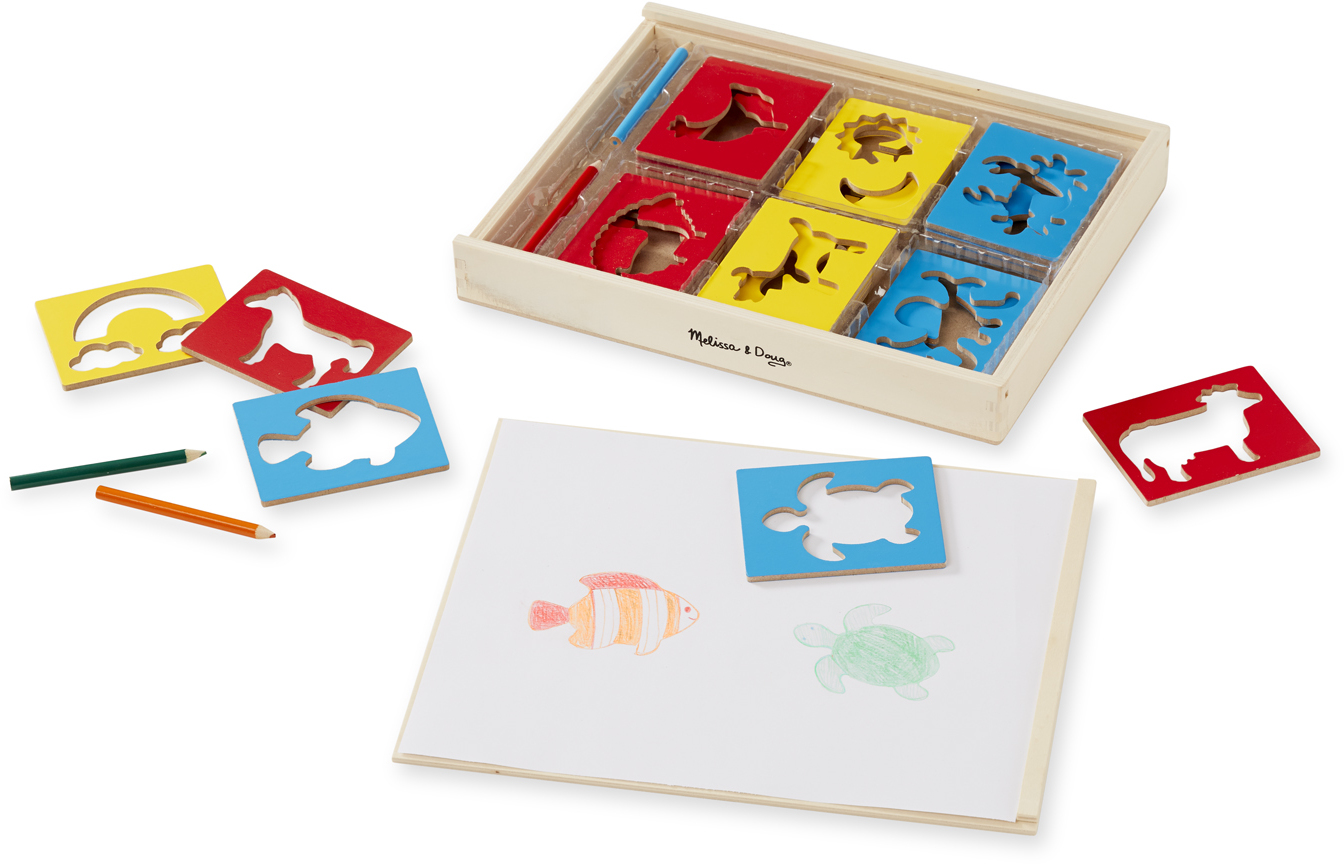 Wholesale Melissa & Doug Wooden Stencil Box(12x$15.81)