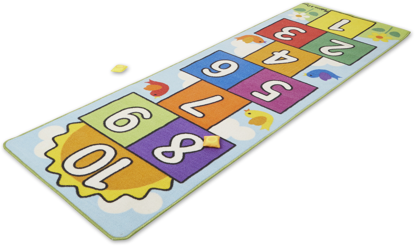 Melissa & Doug Hop & Count Hopscotch Rug Interactive Toy, One Size, Multiple Colors
