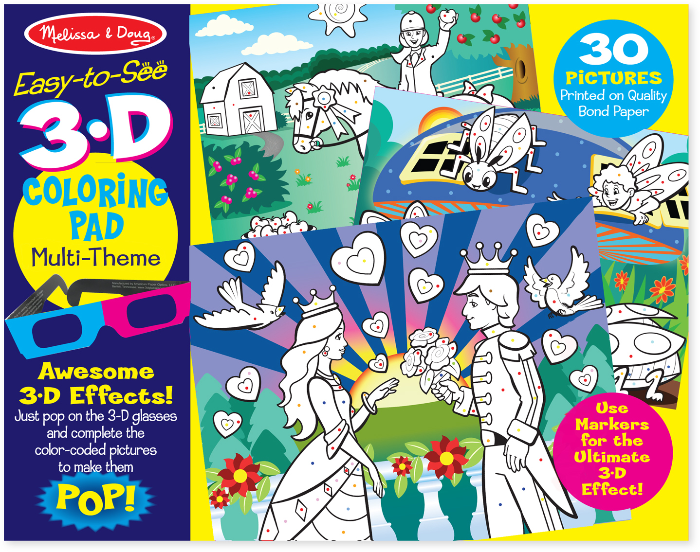 Wholesale Melissa & Doug 3D Coloring Book - Girl(20x$3.97)