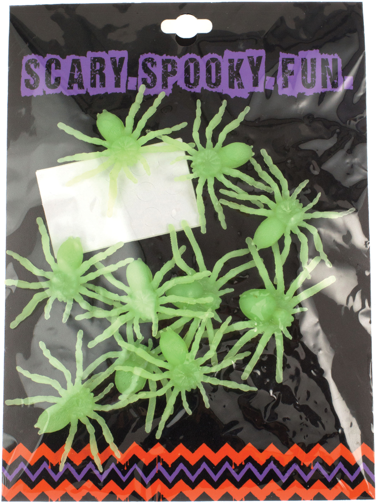 Wholesale Halloween Prop: Plastic Wall Clings Spiders(8x$2.35)