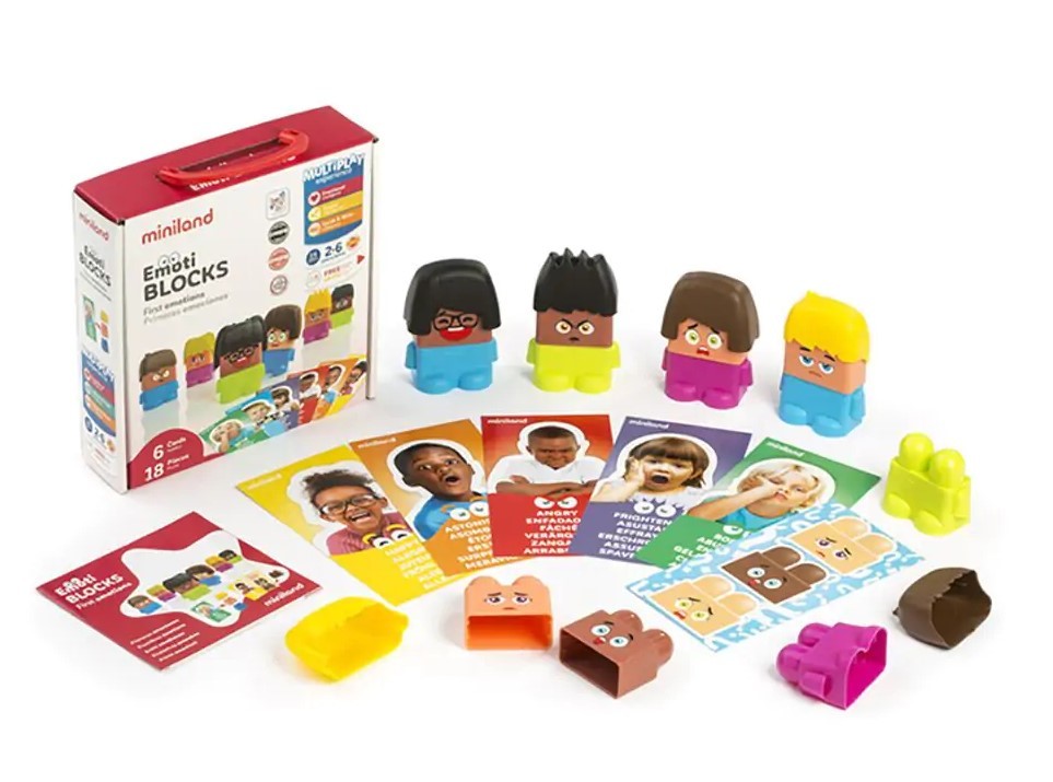 Miniland Educational Emotions Blocks For Social And Emotional Development