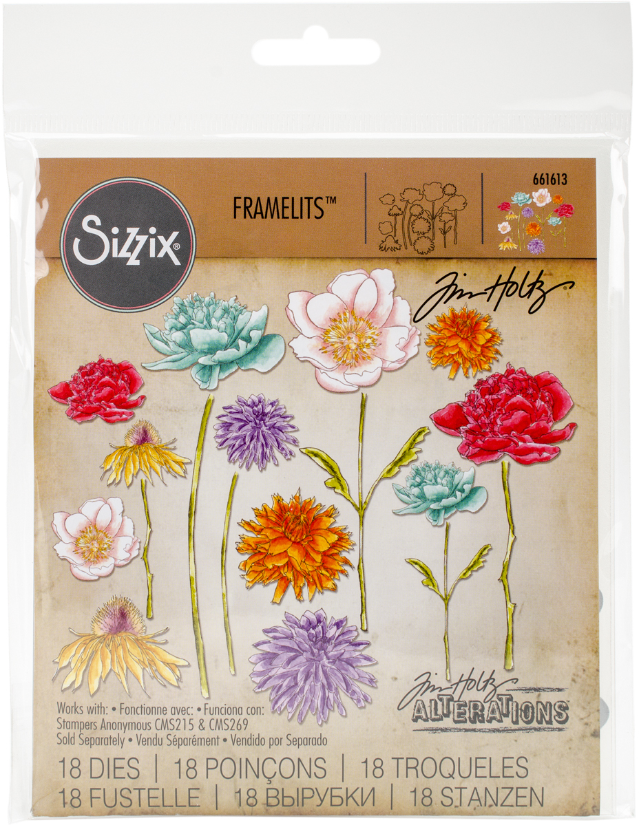 Sizzix Framelits Dies By Tim Holtz-Flower Garden & Mini Bouquet