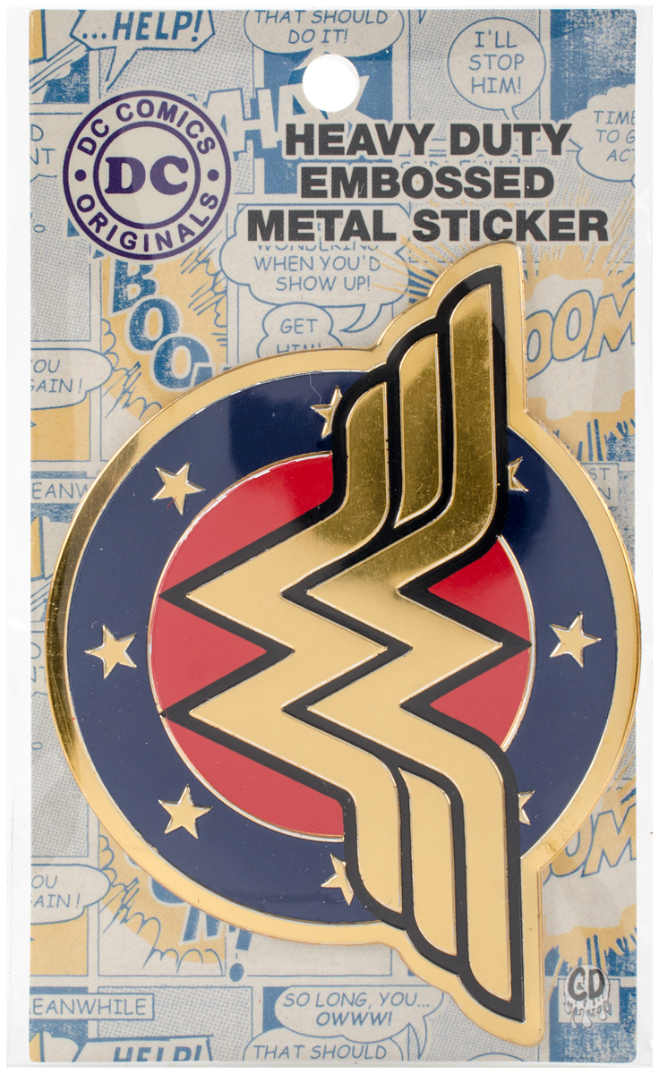 DC Comics Licensed Heavy Duty Embossed Metal Sticker-Colored (4x$5.88)