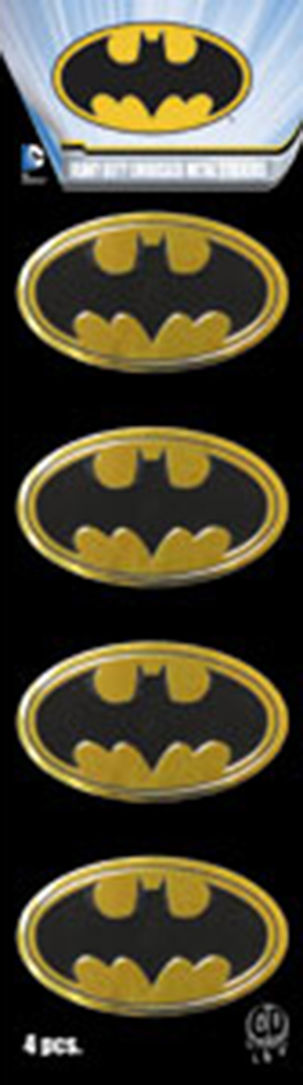 DC Comics Licensed Heavy Duty Embossed Metal Stickers 4 / Pkg(4x$5.79)