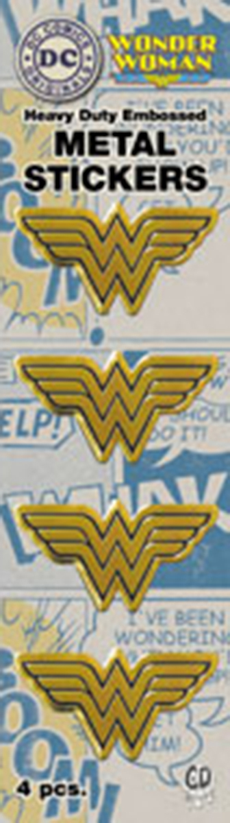 DC Comics Licensed Heavy Duty Embossed Metal Stickers 4 / Pkg(4x$5.88)