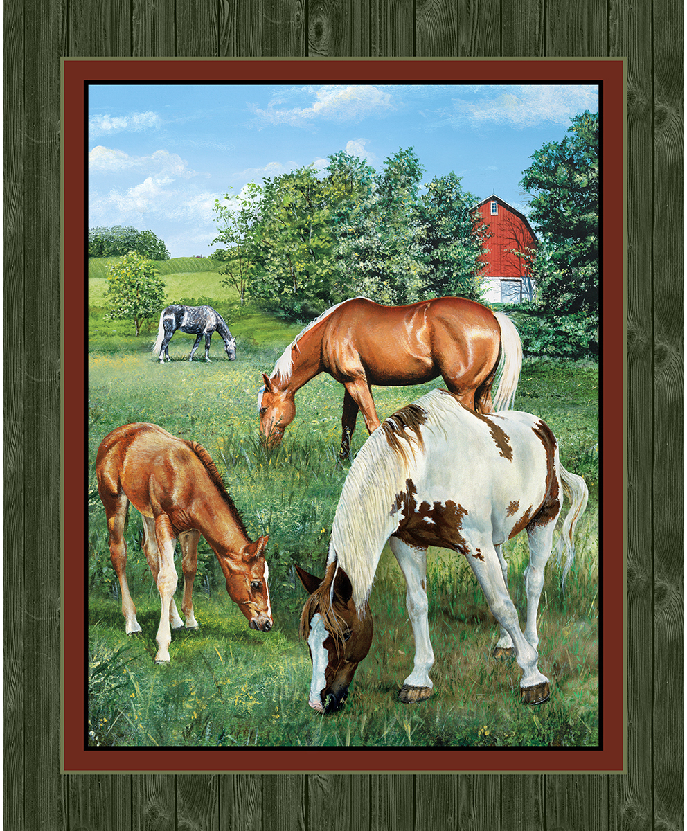 Wild Wings-Valley Crest 43 / 44" 100% Cotton 15Yd D / R-Horse Wallhang