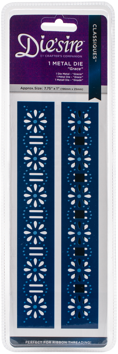 Die'sire Classiques Ribbon Threading Metal Dies 7.75"x1"-Gra(2x$13.28)