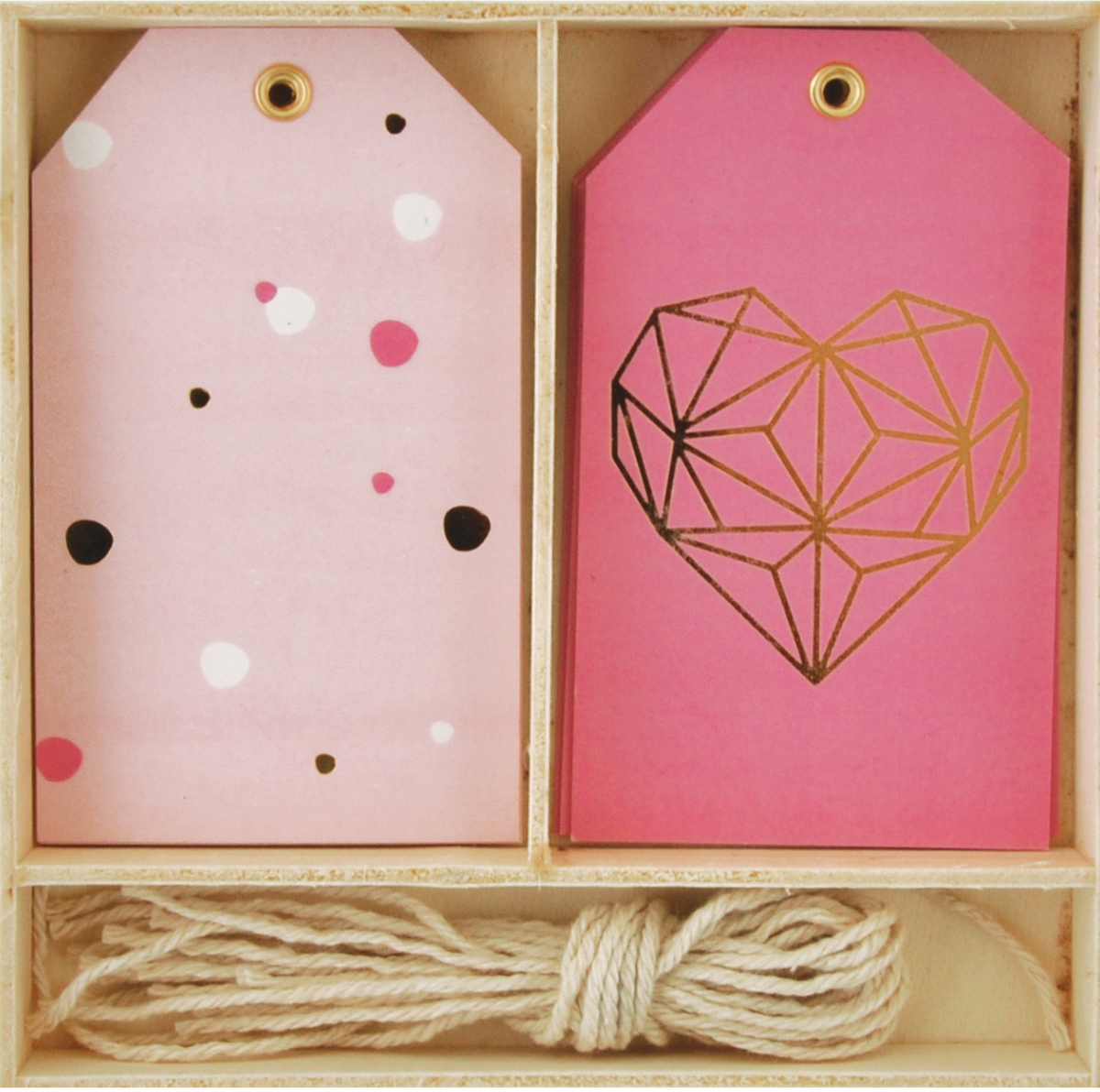 Wholesale Lucky Dip Gift Tags 12 / Box-Geo Heart(4x$5.79)