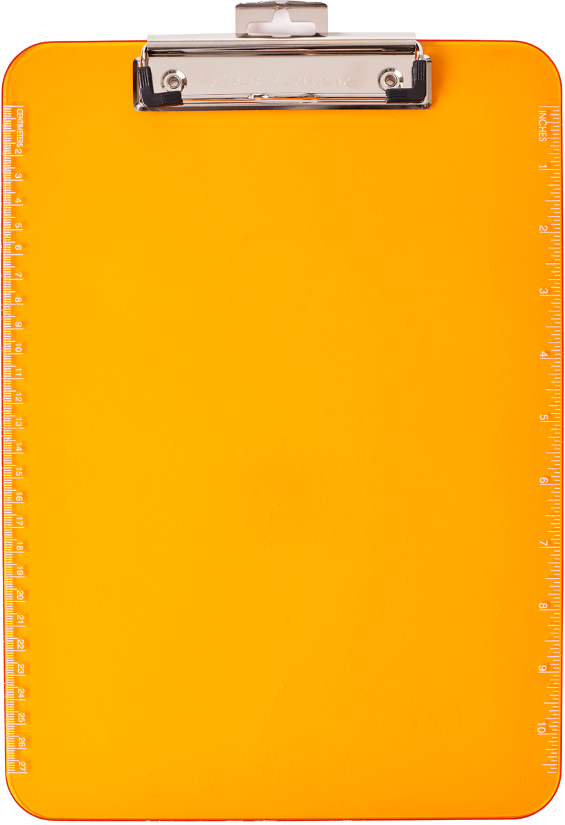 Wholesale Low Profile Neon Plastic Clipboard-Orange | DollarDays