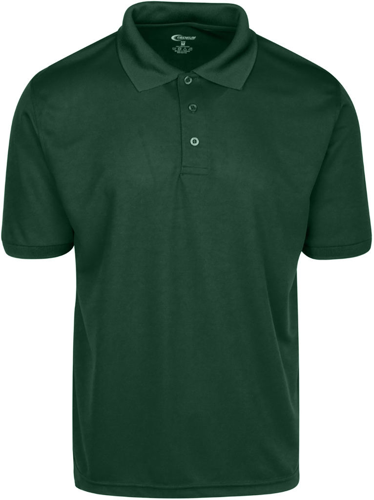 Wholesale Men's Polo S/S Shirts, Hunter Green, Small - DollarDays