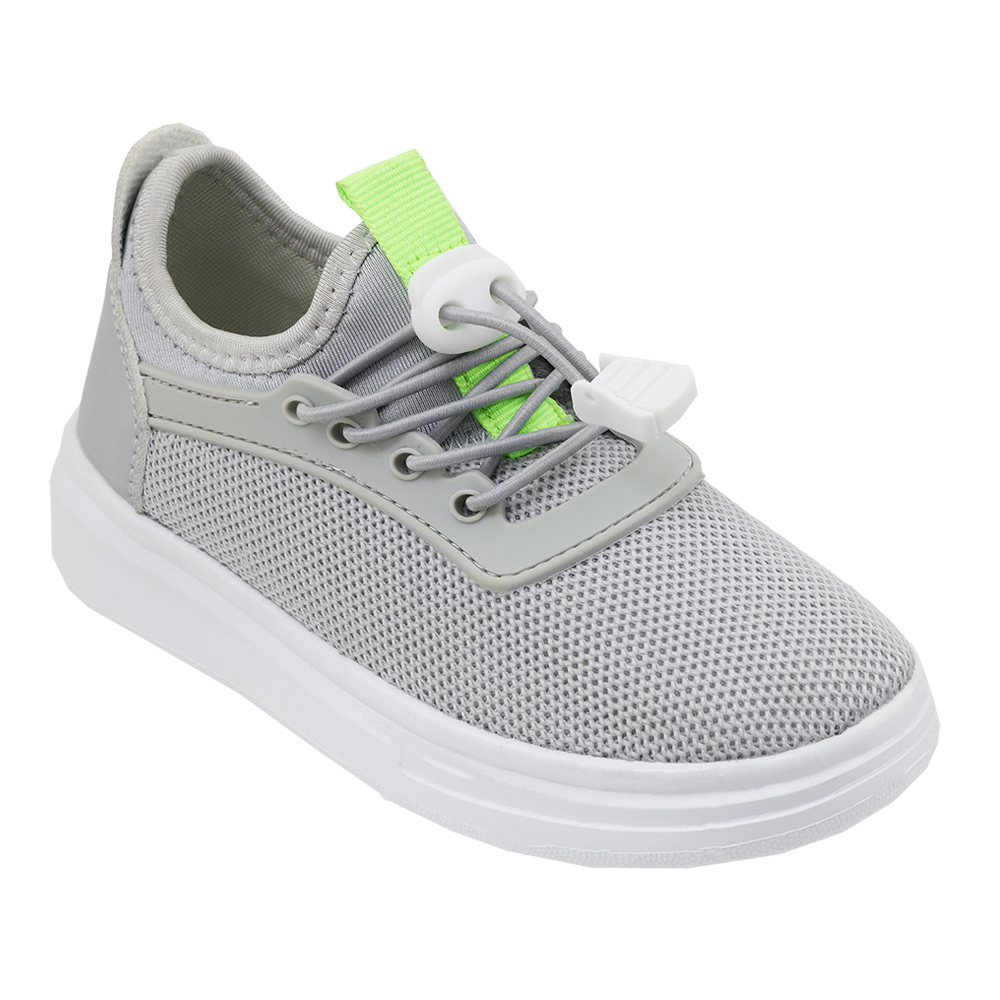 Wholesale Boys' Sneakers - Light Grey, 7-12 | DollarDays