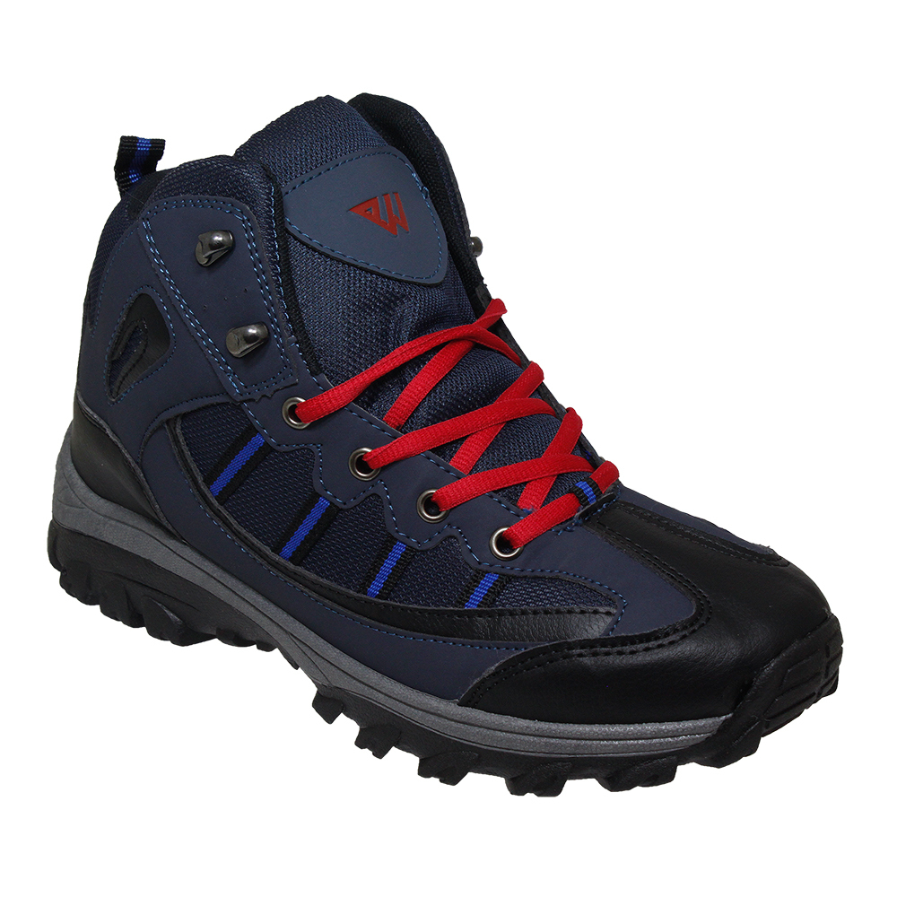 Wholesale Men's Navy Red Hiking Boots | DollarDays