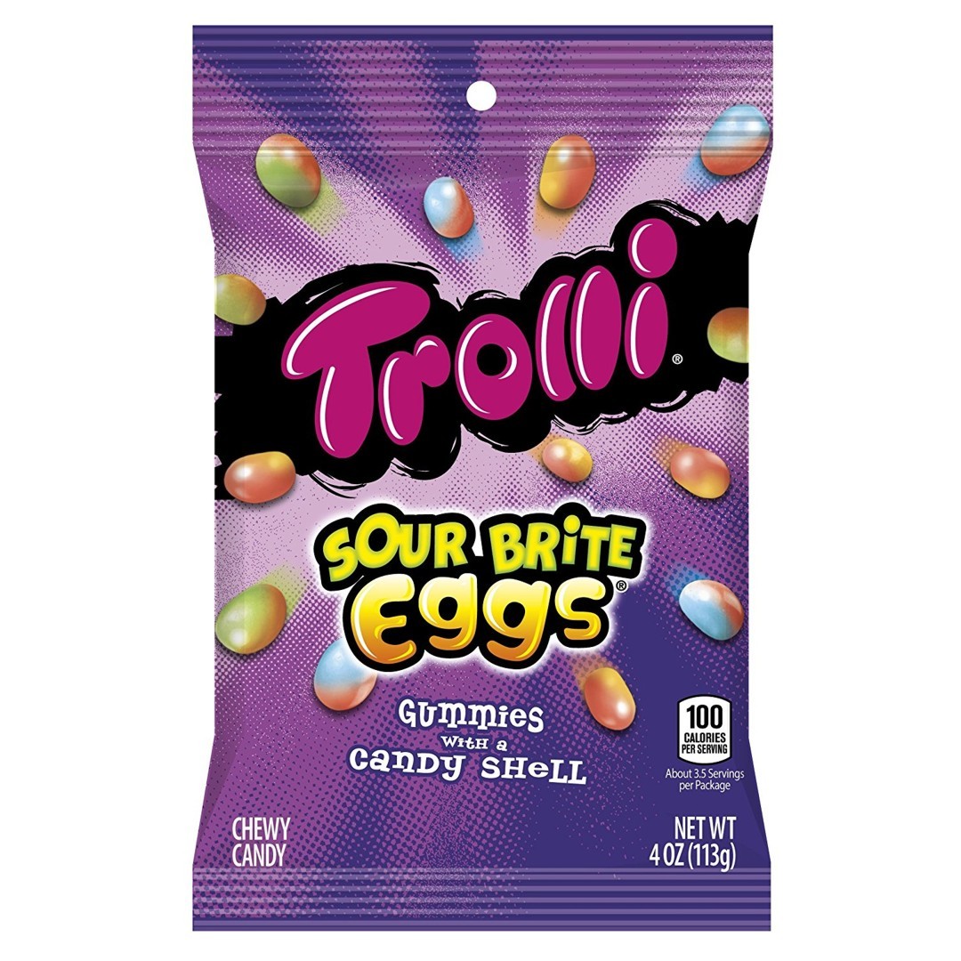 Wholesale Trolli Sour Brite Eggs Gummy Candy 4 Ounce Bag