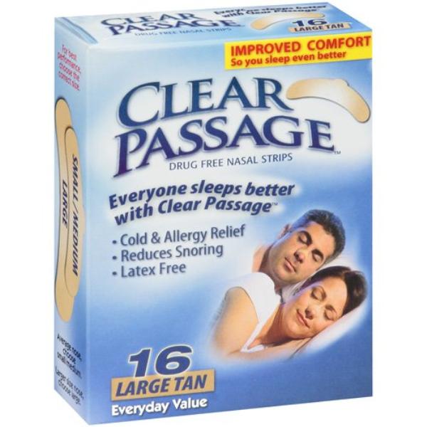 Wholesale Clear Passage 16 Count Large Tan Nasal Strips | DollarDays