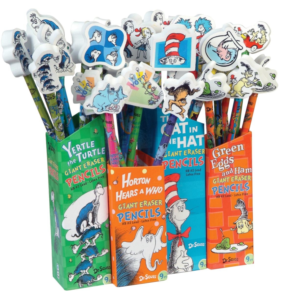 Wholesale Dr. Seuss Pencil With Giant Eraser(36x$0.74)