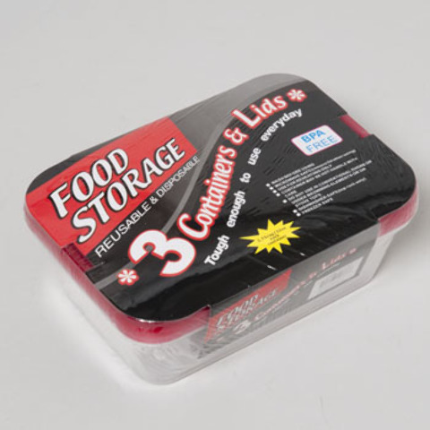 Wholesale Food Storage Container Rect 3Pk Disposable(24x$1.18)