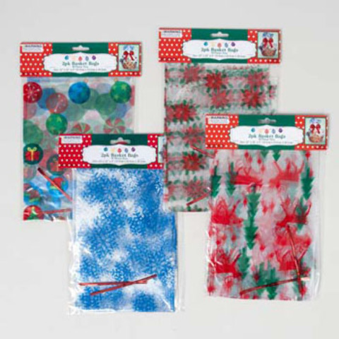 Wholesale Christmas Bag -A- Basket Cello 2 Pack(72x$1.02)