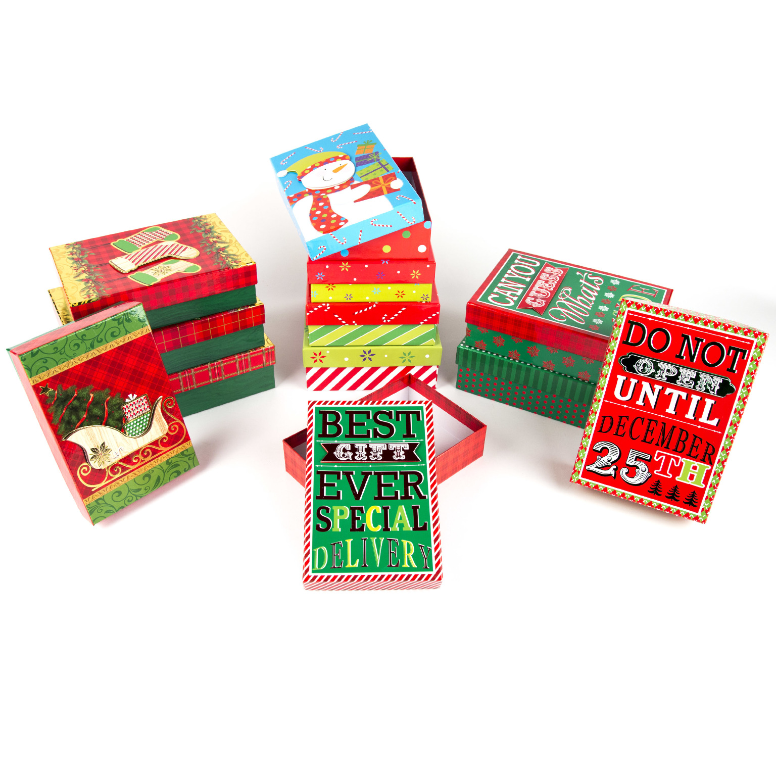 Wholesale Christmas Gift Boxes - Assorted Sizes Prints | DollarDays