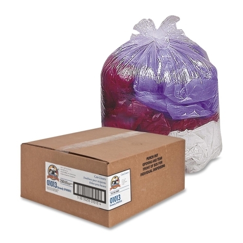 Genuine Joe Trash Can Liner, 31-33 Gallon, .6Mil, 33"X39", 250 / BX, C