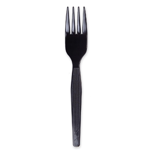 Dixie Foods Plastic Tableware,Heavy / Meadium Weight,Fork,1000 / BX,Bl