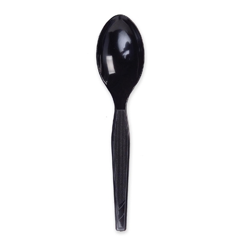 Georgia Pacific Durable Mediumweight Shatter Resistant Teaspoon, Black, Pack 1000