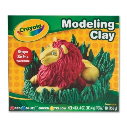 Crayola Modeling Clay, Nondrying,4 Oz. Pieces,4 Ct,Assorted C(9x$3.08)
