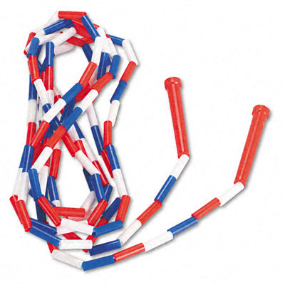 DDI 508576 Segmented Plastic Jump Rope 16-ft. Red/Blue/Whit Case of 6
