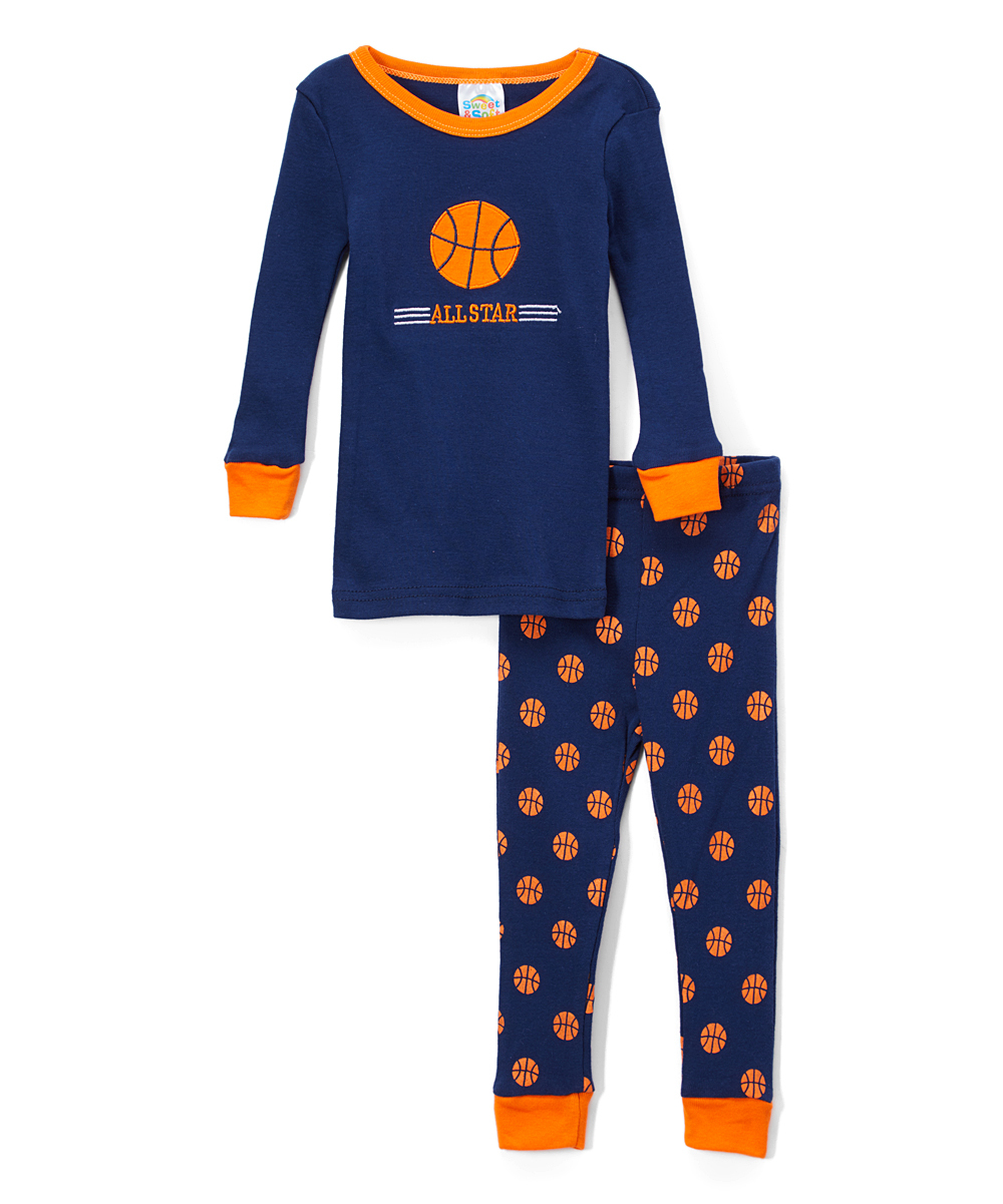 Toddler Snug-Fit Long Sleeve Pajamas - All Star Basketball