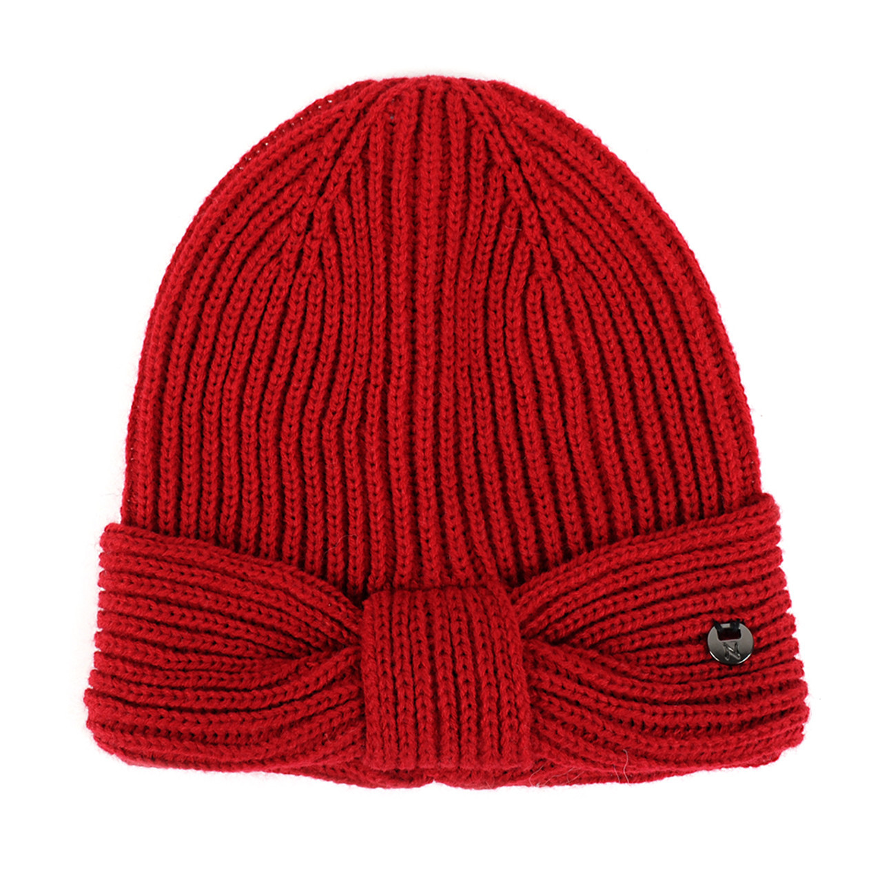 Wholesale Women's Red Winter Hats - Knotted Front | DollarDays