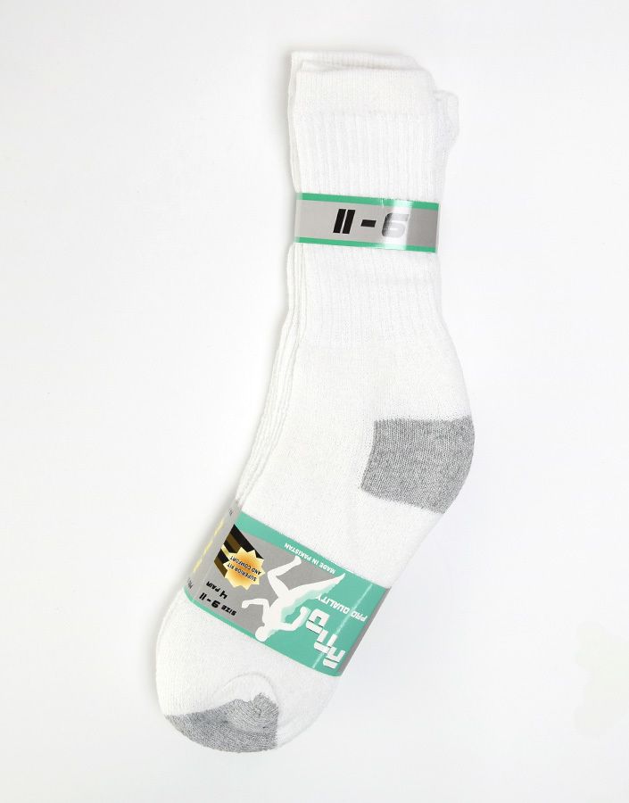 Wholesale Adult Crew Socks - White, 9-11 | DollarDays