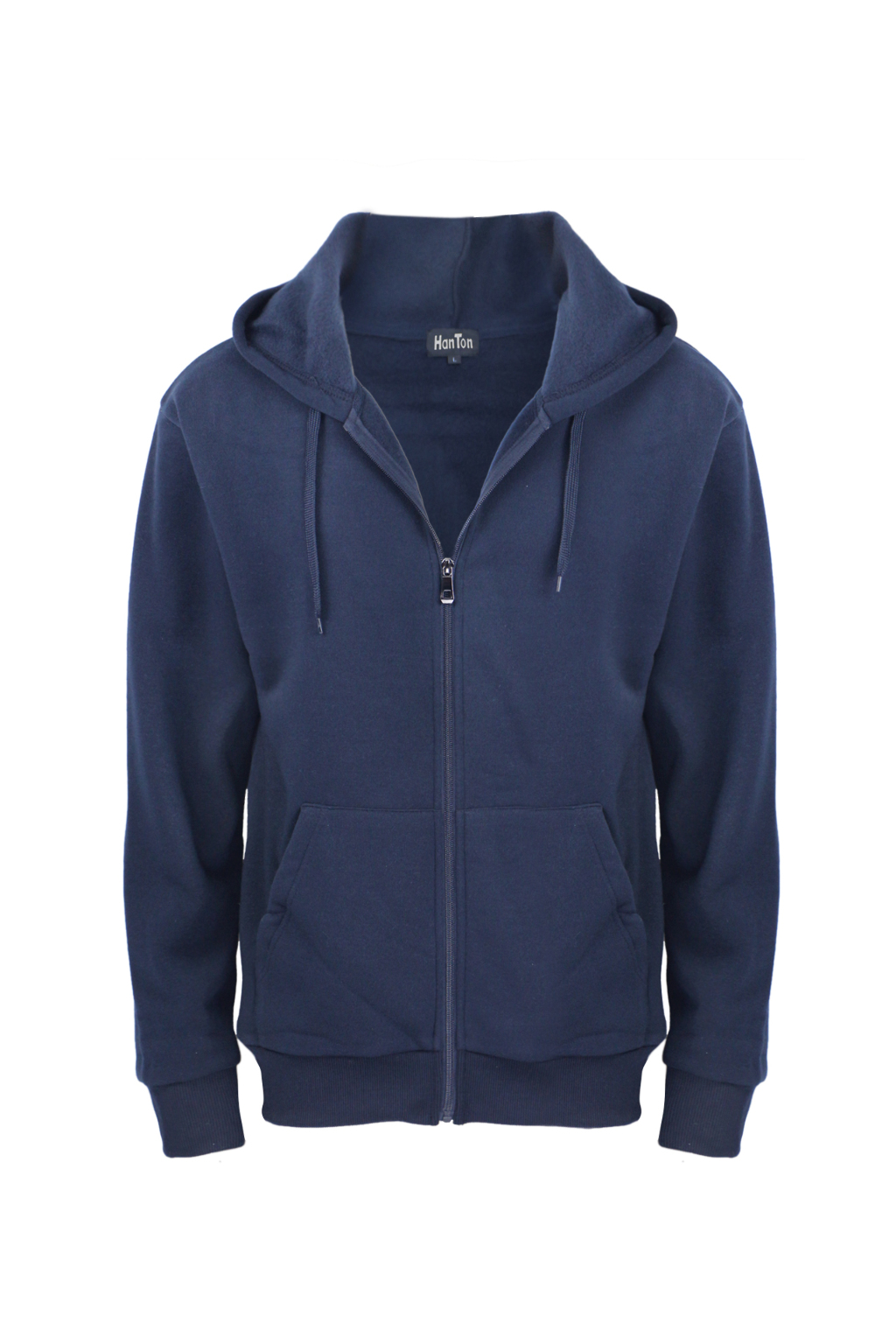 Wholesale Men's Zipper Fleece Hoodie - Navy, S - XL (SKU 2342312 ...