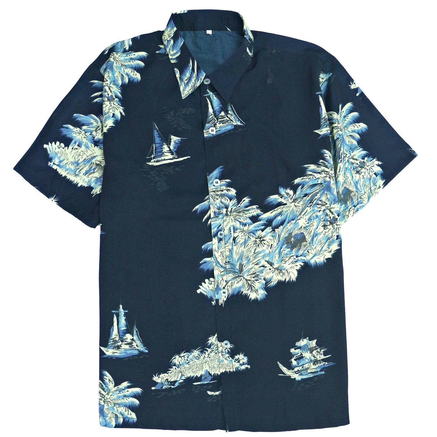 Wholesale Mens Hawaiian Shirts - Black/Lavender (SKU 2330319) DollarDays