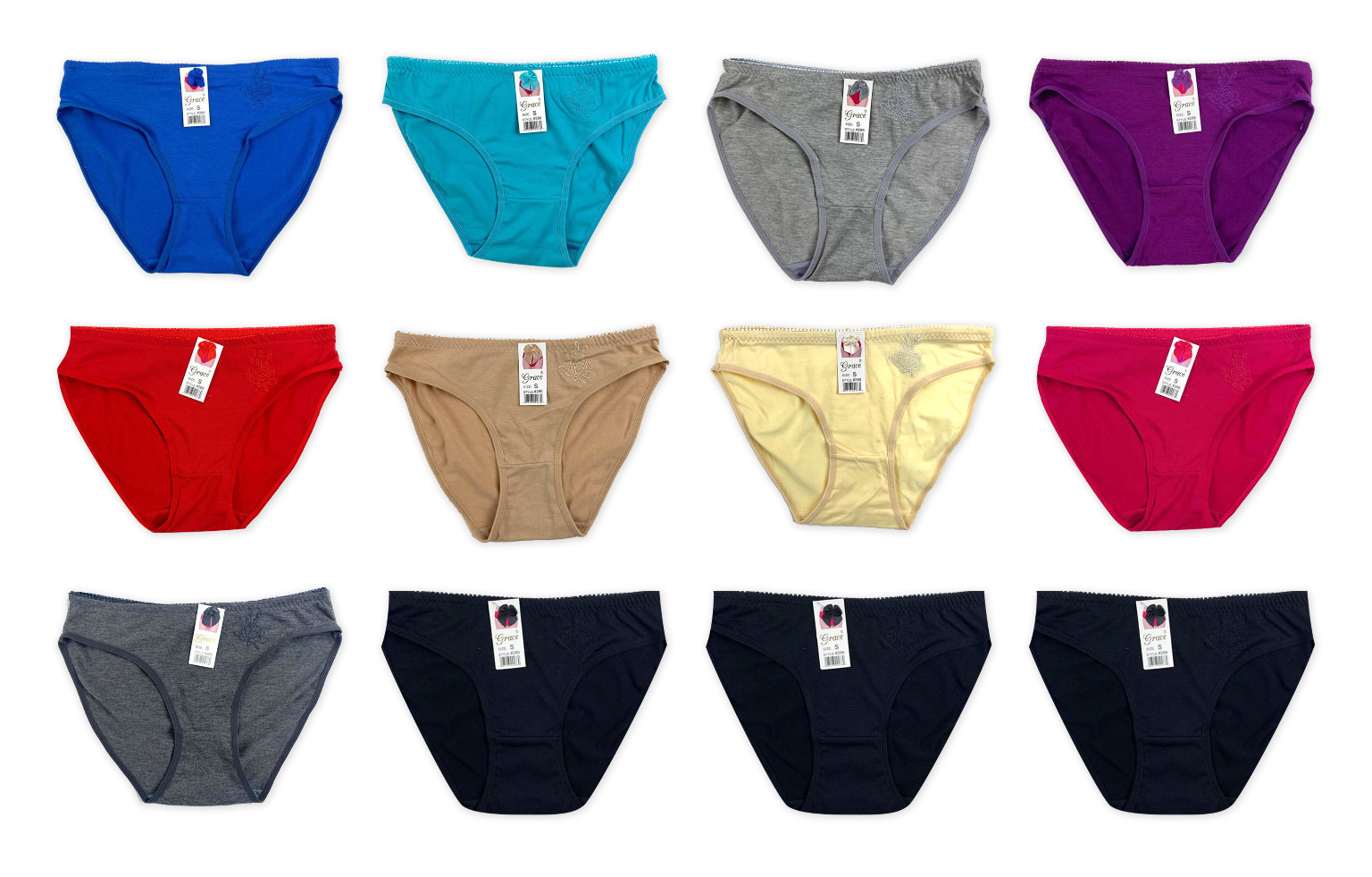 Wholesale Women's Panties - Assorted, S-XL, Polyester