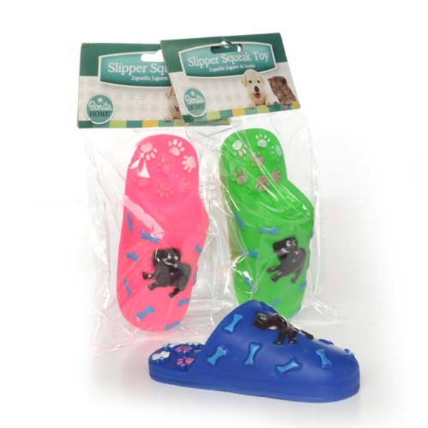 Wholesale Slipper Squeaky Toy - Assorted Colors (SKU 2332220) DollarDays