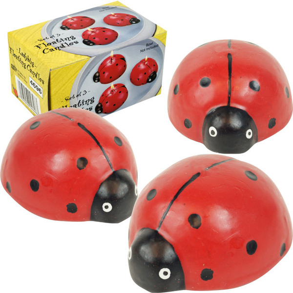 Wholesale Ladybug Floating Candles - Set of 3 | DollarDays