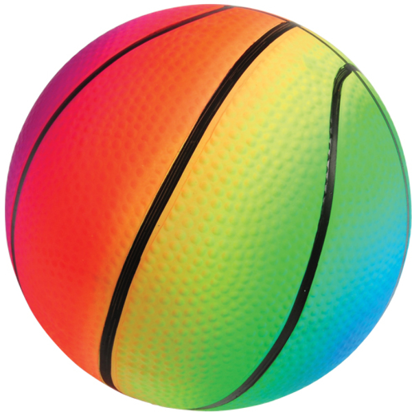 US Toy GS828 Rainbow Pvc Basketballs - Pack of 12